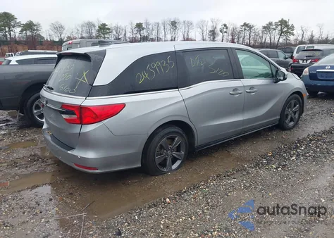 2021 Honda Odyssey Ex z USA, uszkodzony, nr VIN 5FNRL6H50MB016823